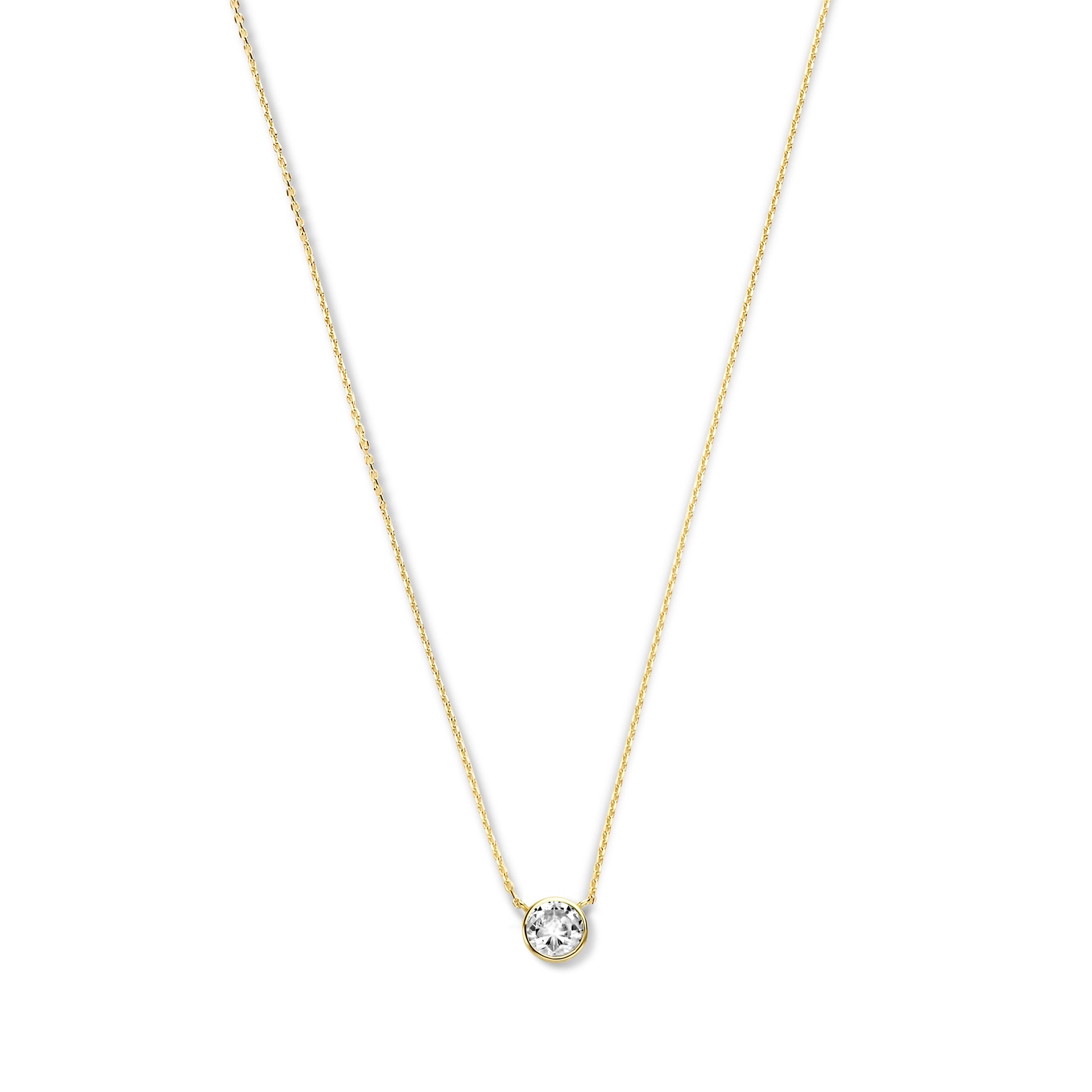Violet Hamden Venus 925 Sterling Silver Gold-coloured Necklace with Birthstone VH340010-SEP