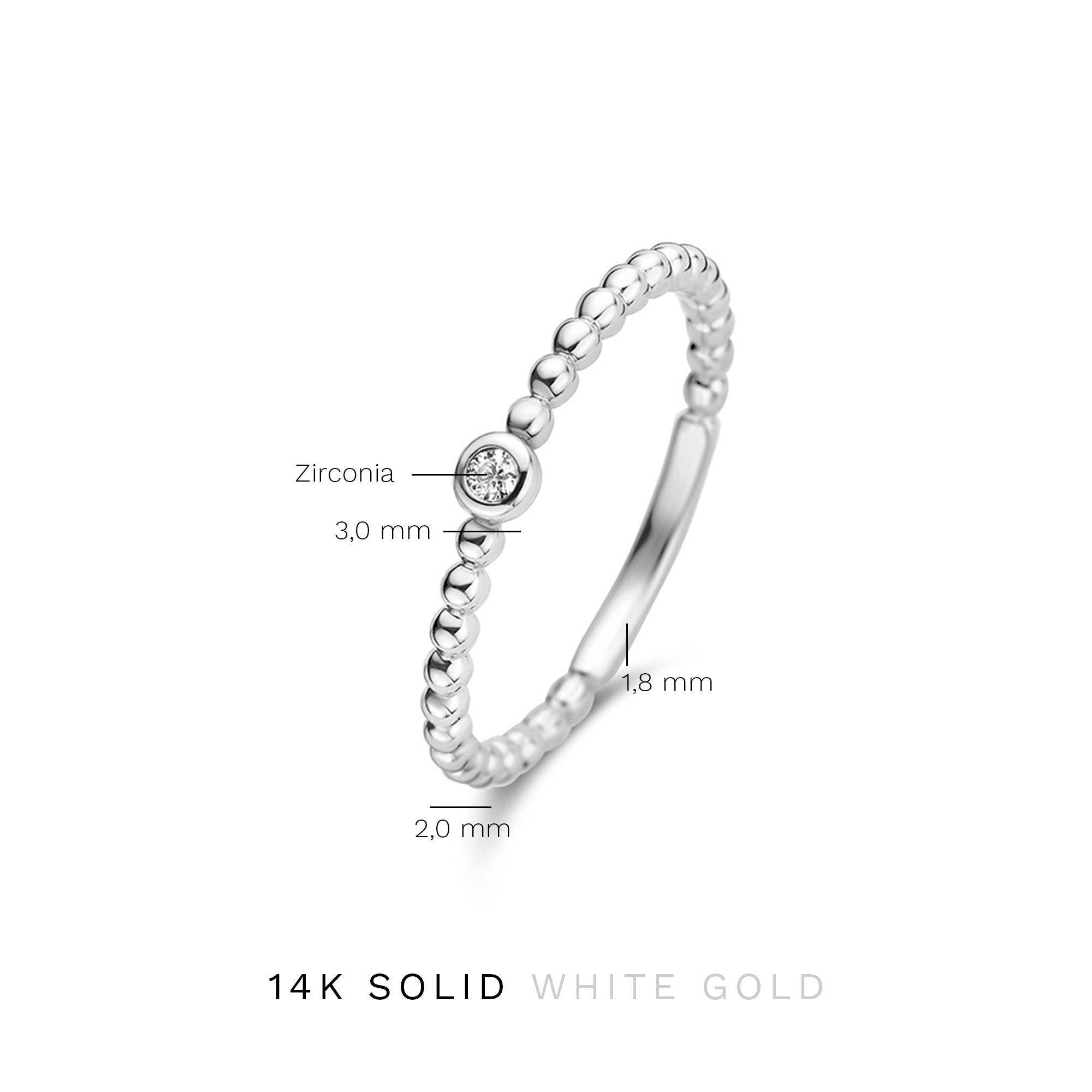 Isabel Bernard 14 Karaat Witgouden Saint Germain Clément Ring IB4105128-50 (Maat: 50)
