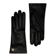 Isabel Bernard Honoré Eleanor black goatskin leather gloves IB67000-301-