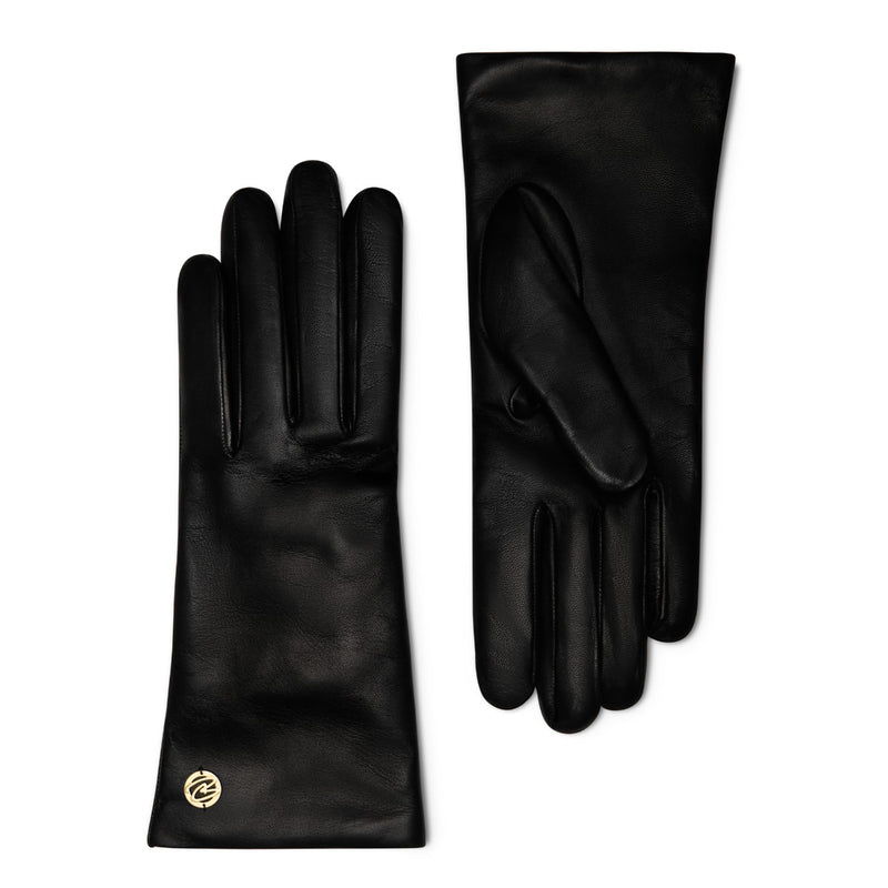 Isabel Bernard Honoré Eleanor black goatskin leather gloves IB67000-301--zoom-