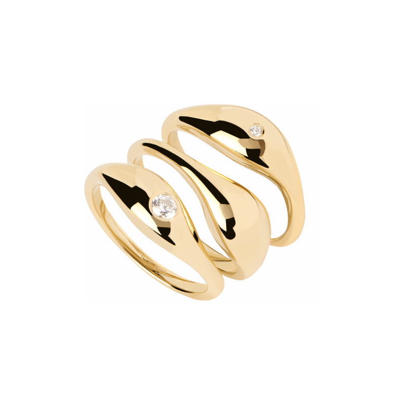 P D Paola The New Essentials Femmes Bague Plaqué or 18 carats AN01-994-10-zoom-