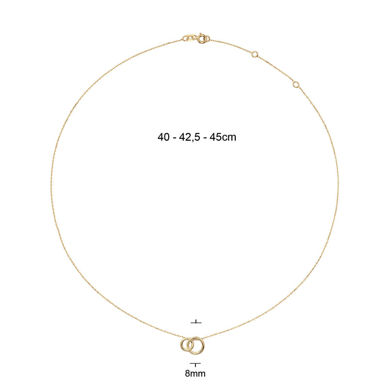 Jackie Gold Giro Doppio Collier En Or 14 Carats 585 JKN25.408-zoom-
