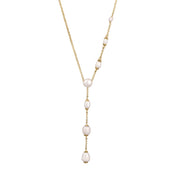 Elli 925 Sterling Silver Y Chain Pearl Necklace Gold plated 2004-BF-0008264-001