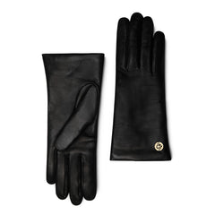 Isabel Bernard Honoré Eleanor black goatskin leather gloves IB67000-301-