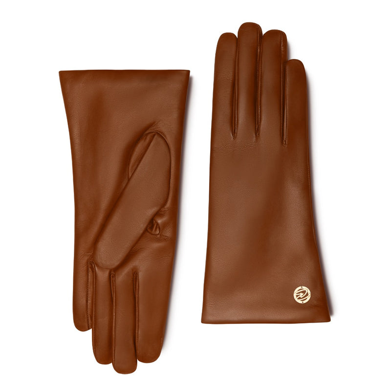 Isabel Bernard Honoré Eleanor cognac goatskin leather gloves IB67000-336-7-zoom-