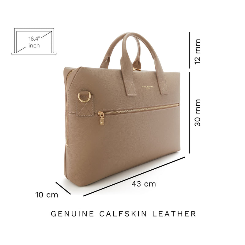 Isabel Bernard Honoré Sac à Main Taupe IB25070-zoom-