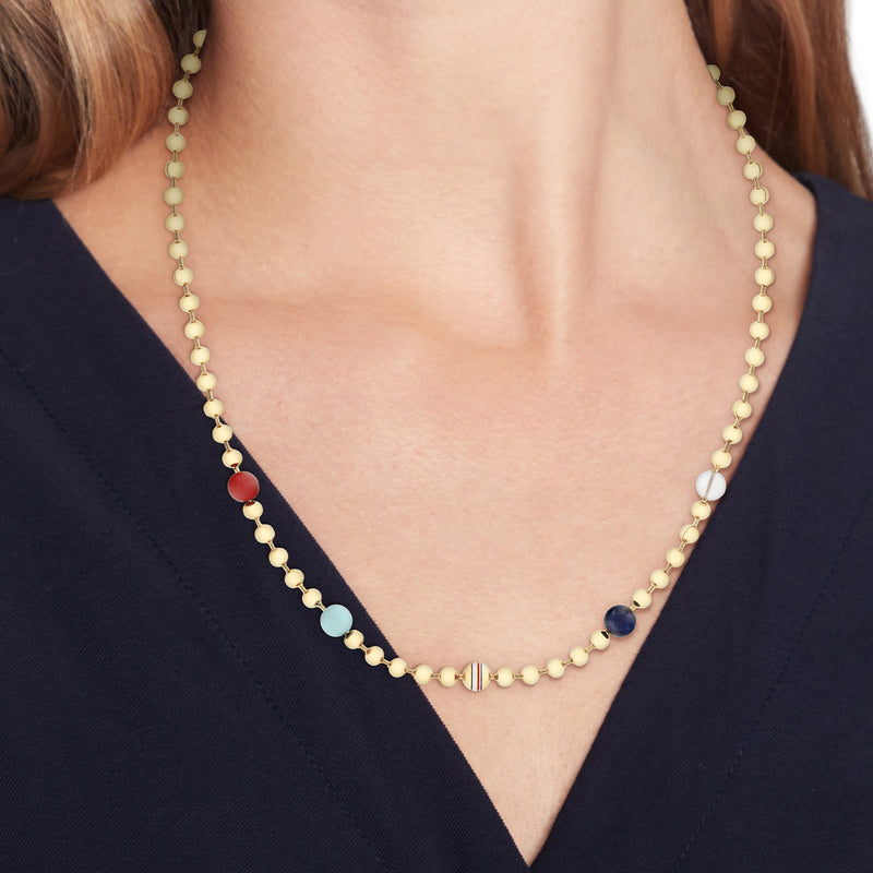 Tommy Hilfiger Acier Inoxydable Doré Femme Collier Perles TJ2781039-zoom-