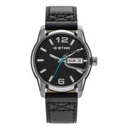 G-STAR Selvedge Montre Homme en Cuir Noir GSW.507.02