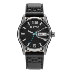 G-STAR Selvedge Black Leather Men's Watch GSW.507.02