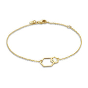 Isabel Bernard Belleville Bracelet double Belleville Elena en or 14 carats (longueur : 16,00-18,00 cm) IB320023