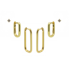 Karma 14 karat gold plated Earparty EPV06GP