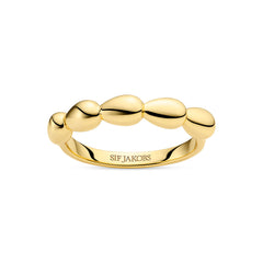 Sif Jakobs Gold Plated Goccia Piccolo Pianura Ring SJ-R2594-YG-54