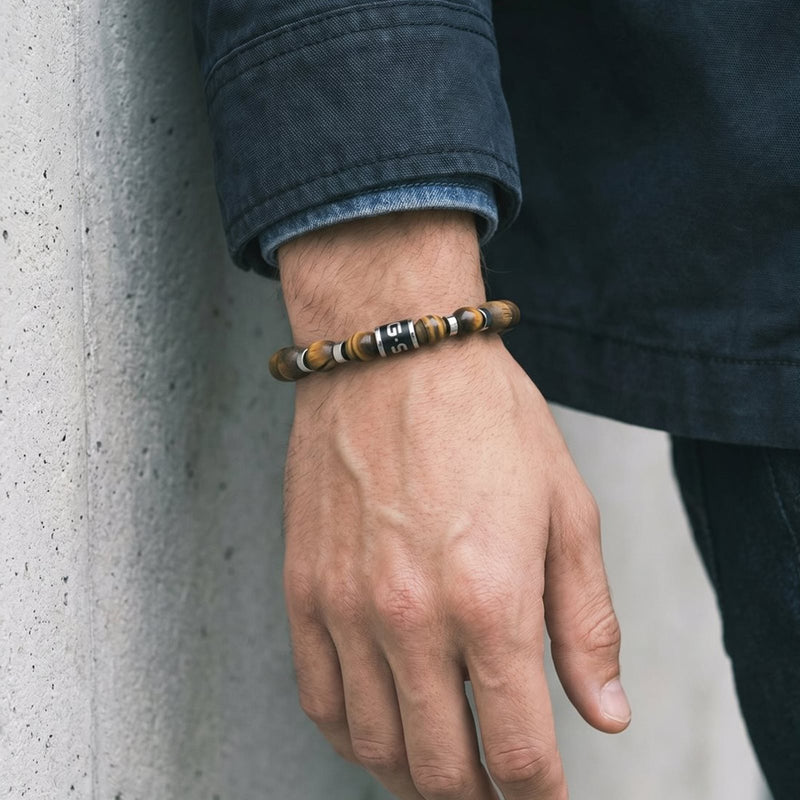 G-STAR ElNode Bracelet marron argenté GSJ.111.02-zoom-