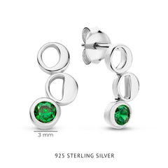 Violet Hamden Violet's Gift 925 Sterling Silver Bracelet and Ear Studs Giftset VH90061