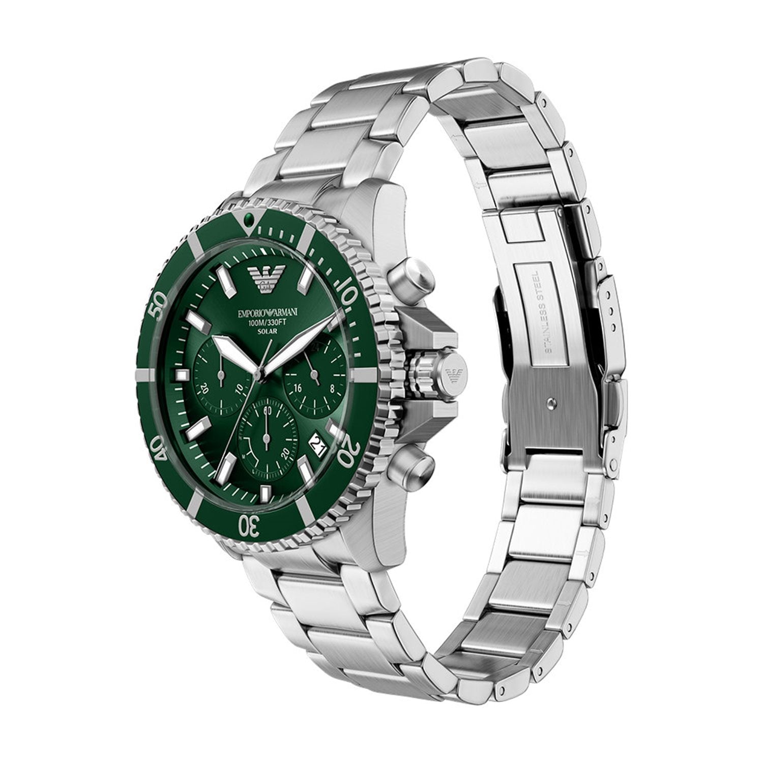 Emporio Armani World Explorer Solar Green Dial Watch AR11741