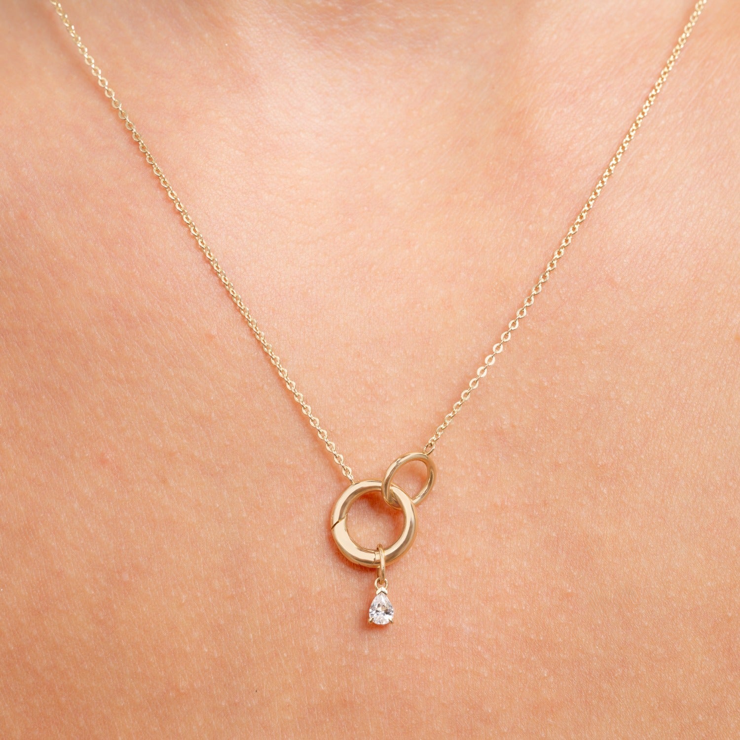 Isabel Bernard Le Marais Teardrop Zirconia 14 karat gold charm IB350062