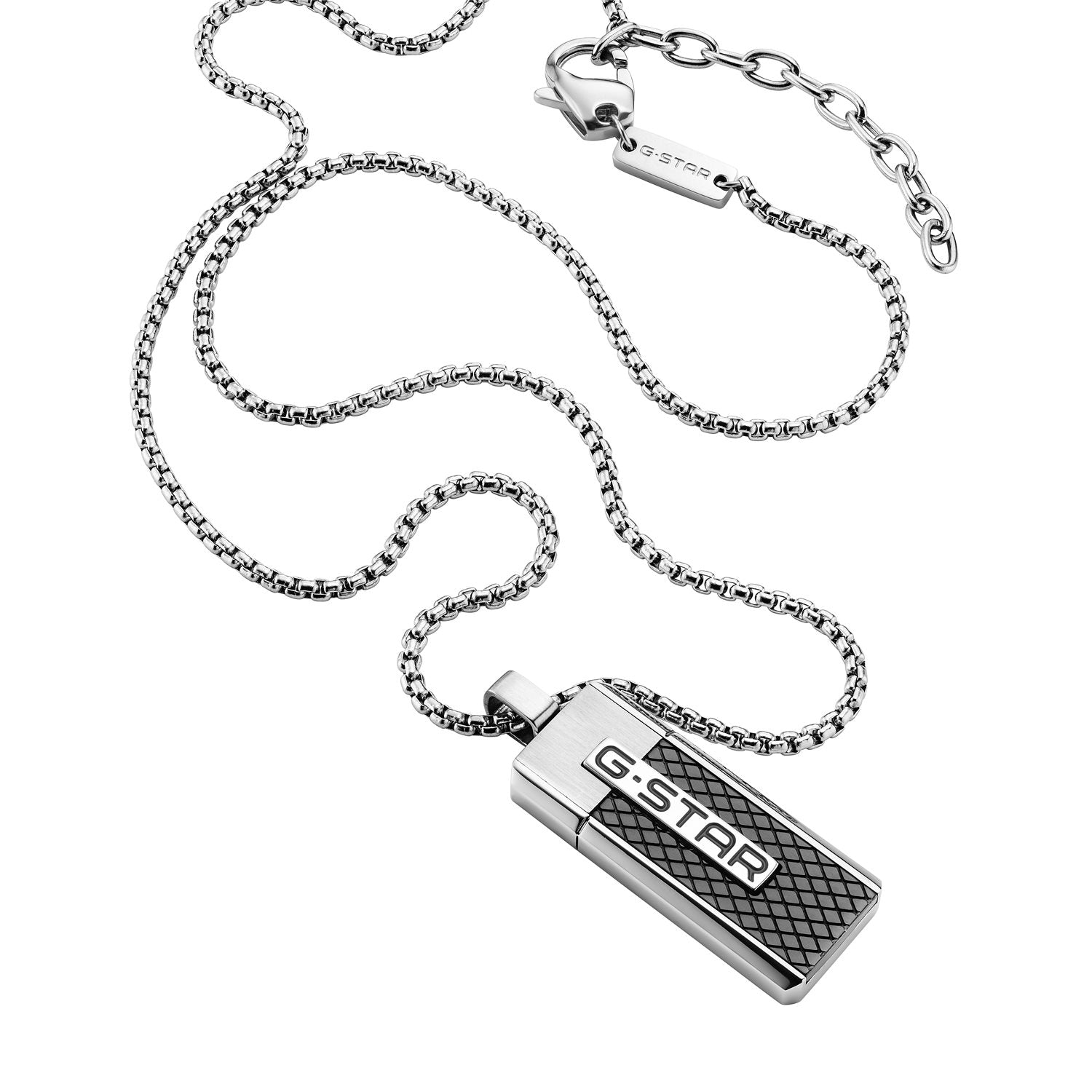 G-STAR Mtrx Silver Box Chain Necklace GSJ.105.01