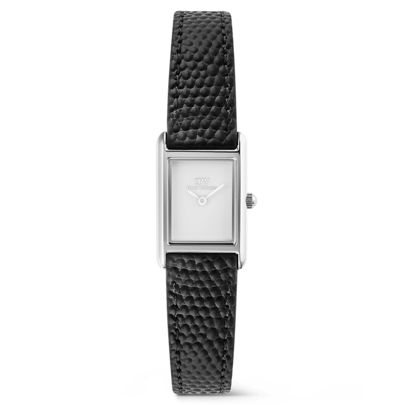 Daniel Wellington Bound Mini Black Lizard Argent Montre Femme DW00100901-zoom-