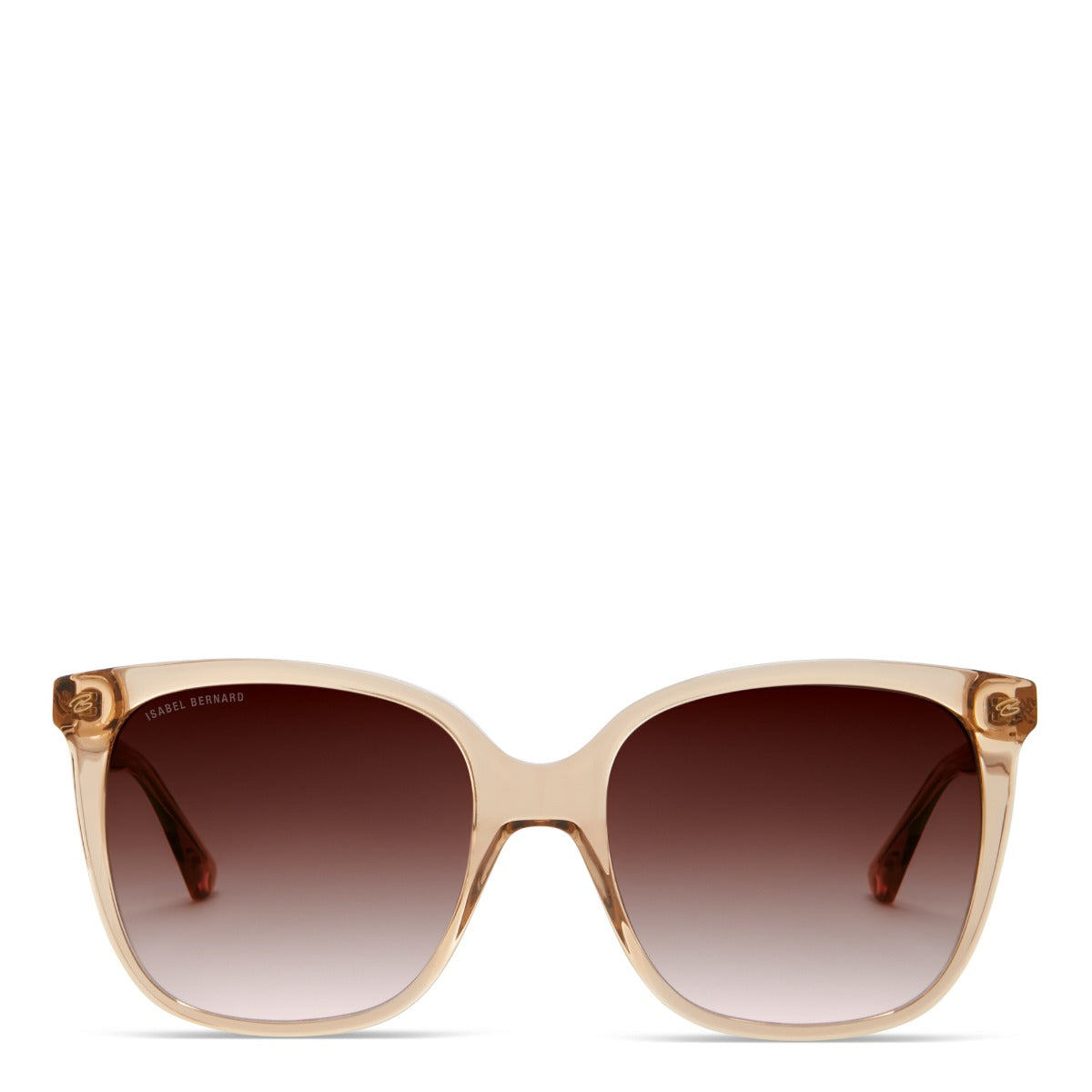 Isabel Bernard La Villette Raison Transparant Beige Vierkante Zonnebril IB400007-02-14