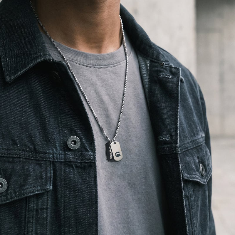 G-Star M-Tag Collier argenté GSJ.101.02-zoom-