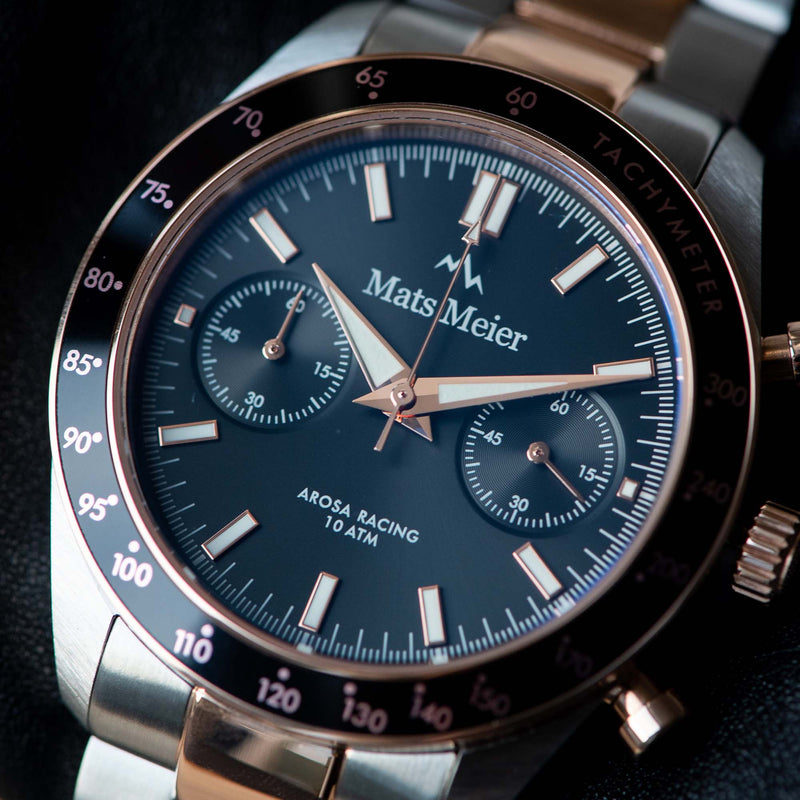 Mats Meier Arosa Racing Hommes Montre Or rose MM50006-zoom-