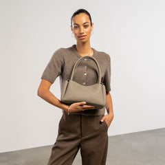 Isabel Bernard Honoré Eve Taupe Calfskin Leather handbag IB21133-078