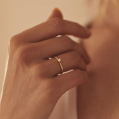 Isabel Bernard De la Paix Christine 14 Carat Gold Ring | diamond 0.10 ct | IBD330003-56