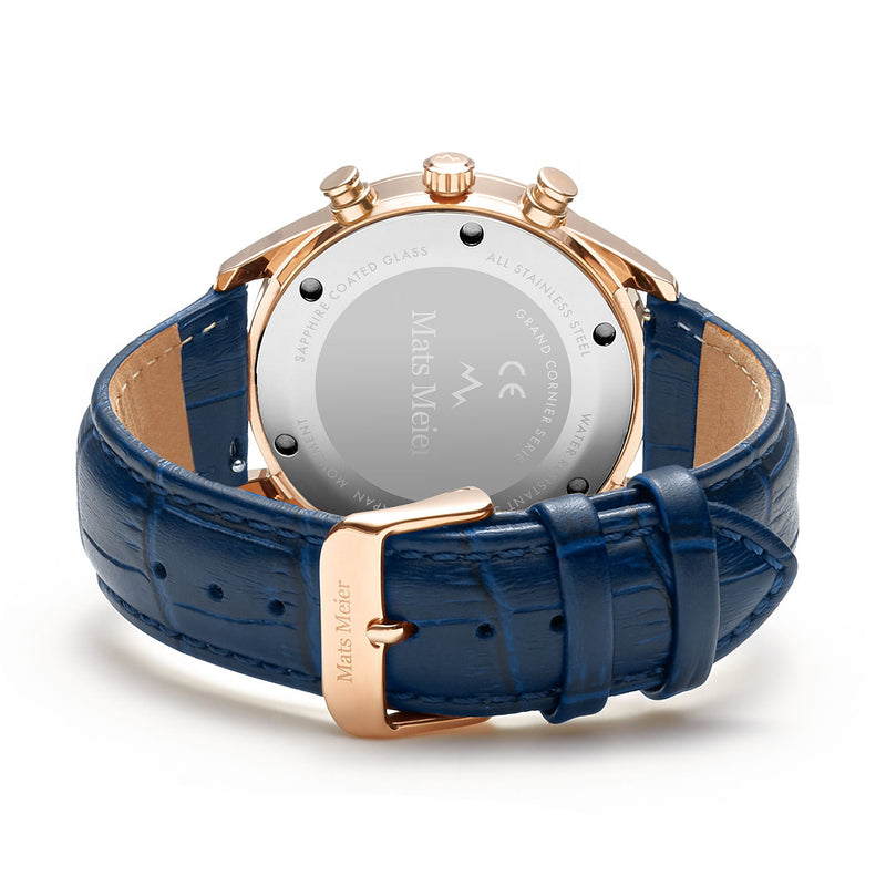 Mats Meier Grand Cornier Hommes Montre Bleu MM00131-zoom-