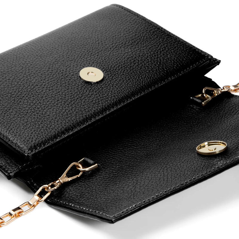 Isabel Bernard Honoré Lina Pochette Noire Avec Chaîne D’Épaule Amovible IB21135-001-zoom-