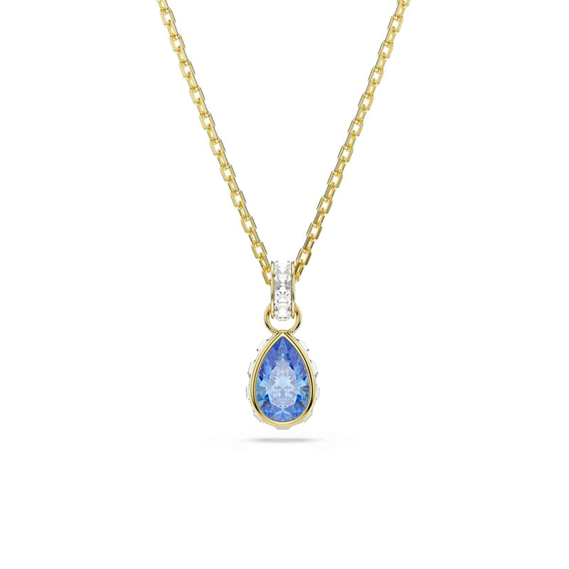 Swarovski Collier Chroma Gold avec pendentif en cristal bleu 5757786-zoom-