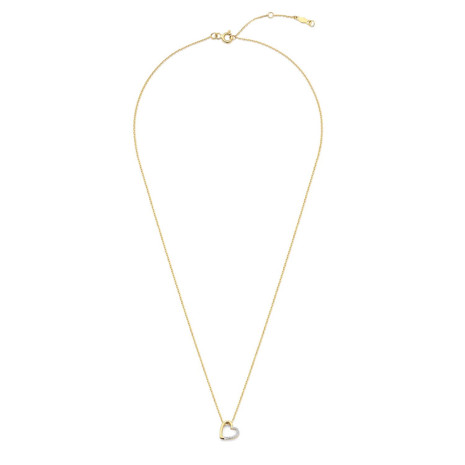 Isabel Bernard De la Paix Léna 14 karat gold necklace with diamond 0.03 carat IBD350029