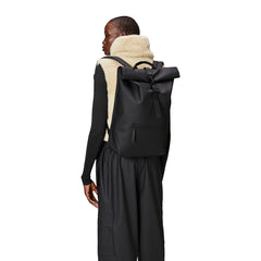 Rains Rolltop Black Backpack R13320-01