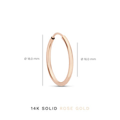 Isabel Bernard La Concorde Cerise 14 Carat Rosegold Hoop Earrings IB360162