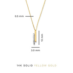 Isabel Bernard Cadeau d'Isabel 14 karat gold necklace and bracelet gift set with rods IB90189