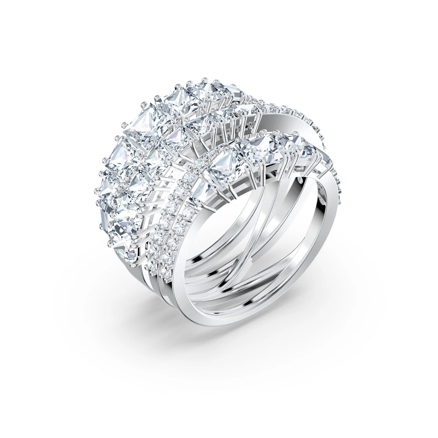 Swarovski Twist Silver Ring 5584650