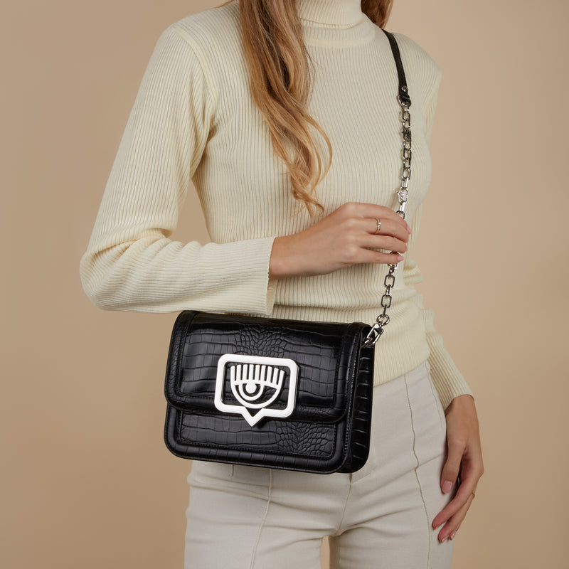 Chiara Ferragni Eyelike Sac Besace Noir 75SB4BB1-ZS728-899-zoom-