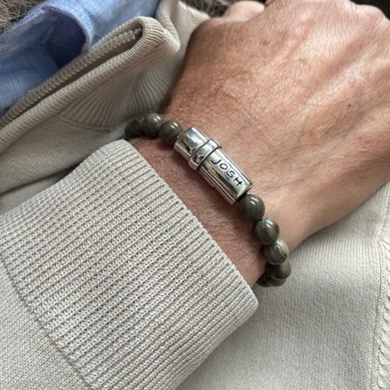 Josh Bracelet Marron 09285-BRA-S/MALACHIT/M-zoom-