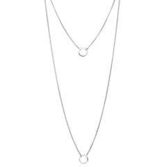 Elli 925 Sterling Silver Layered Link Chain Necklace 2004-BF-0007985-001