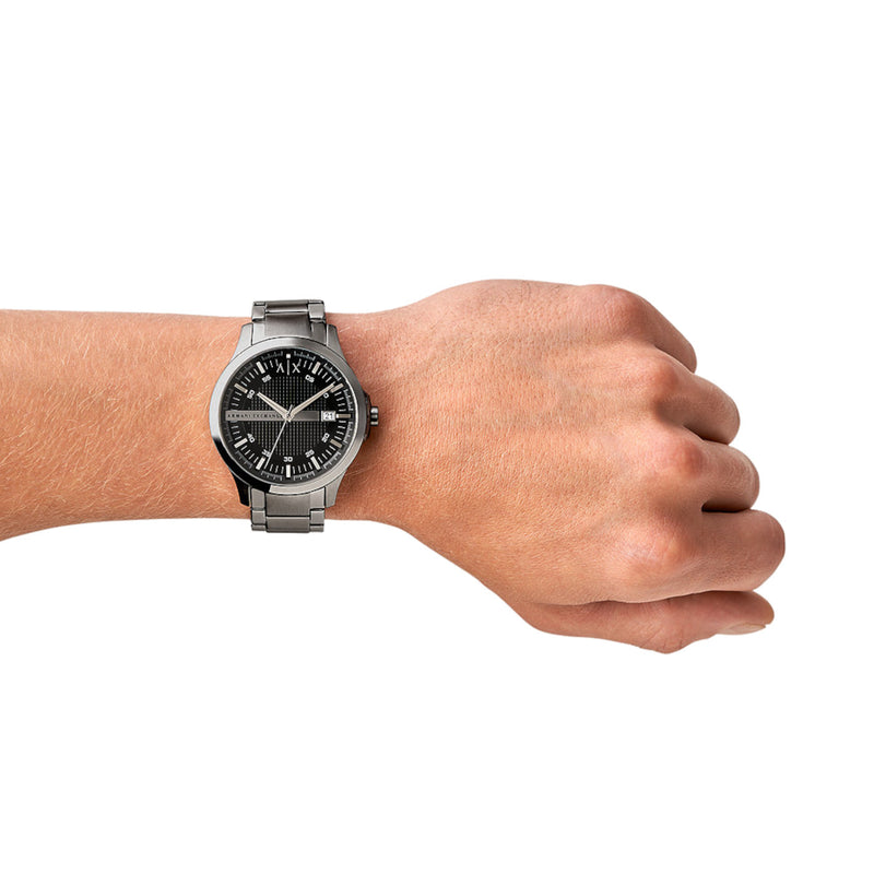 Armani Exchange Hampton Hommes Montre Gris AX2103-zoom-
