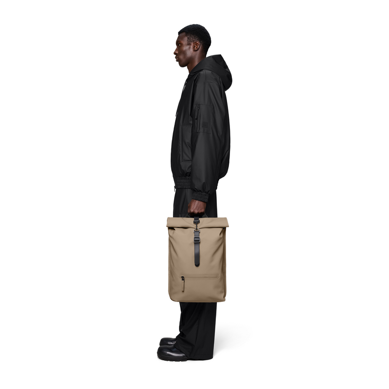 Rains Beige Rolltop Backpack R13320-133-zoom-