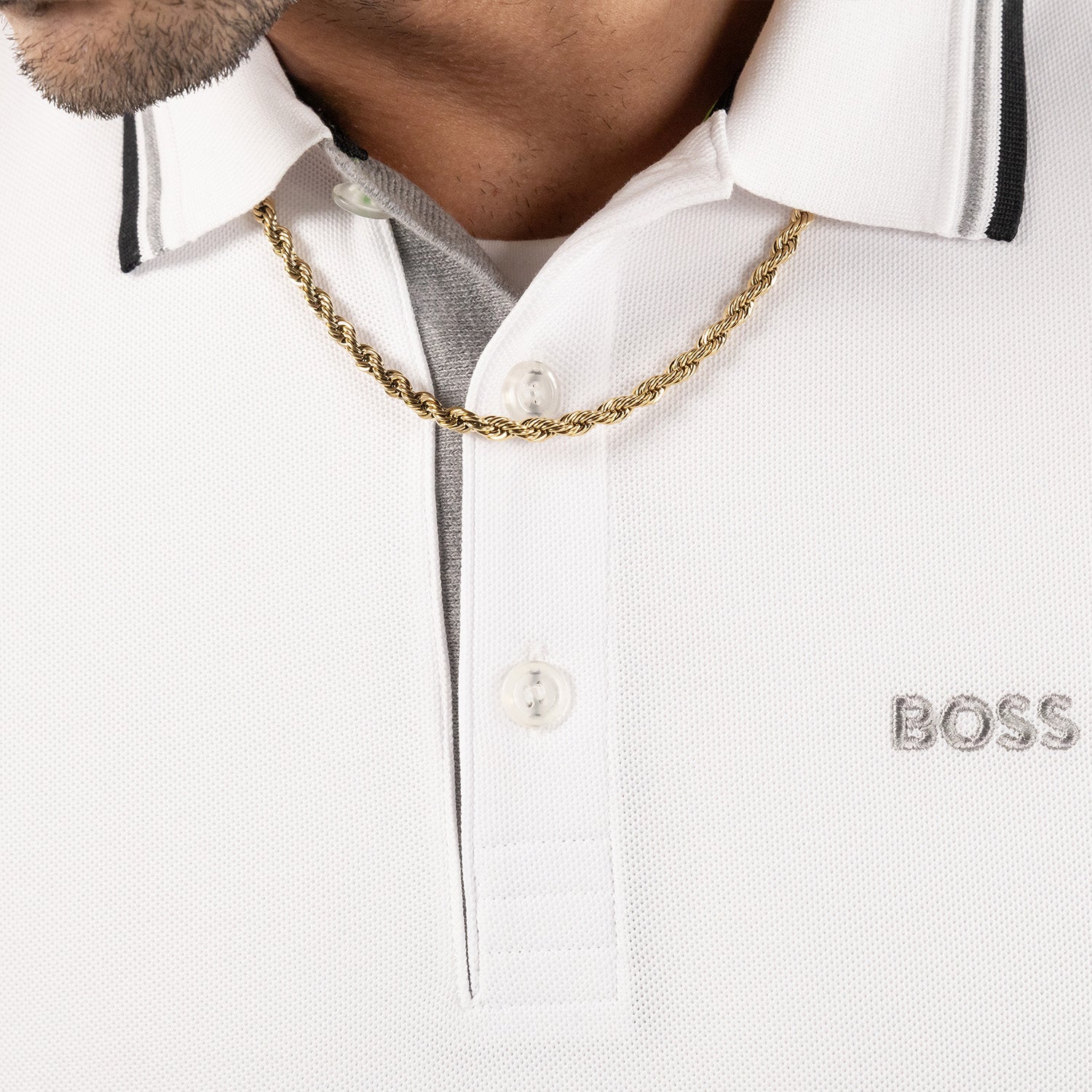 Hugo Boss Stainless Steel Gold-coloured Men's Necklace HBJ1580840