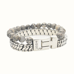 Josh Silver Bracelet 03517-BRA-S/SMOKY/L
