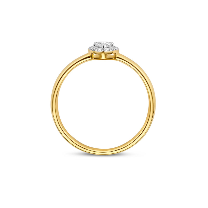 Isabel Bernard De la Paix Amore 14 karat gold ring with diamond 0.14 carat IBD330047-48-zoom-