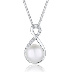 Elli 925 Sterling Silver Pearl Necklace with Pearl 2004-BF-0008001-001