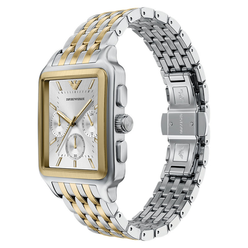 Emporio Armani Rectangular Silver Dial Watch AR11752-zoom-