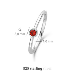 Violet Hamden Venus Zilveren Ring Met Geboortesteen VH330007JAN-60