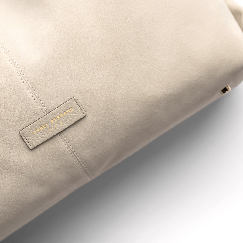 Isabel Bernard Honoré Grace sac bandoulière en suède crème IB25093-170-zoom-