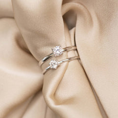 Isabel Bernard Saint Germain Abelle 14 Carat Whitegold Ring IB330024-48