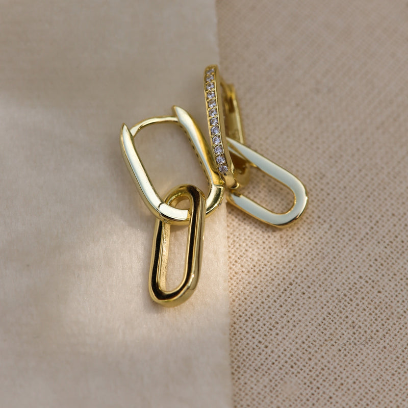 Karma Hoops Femmes Créoles Or H233GP-zoom-