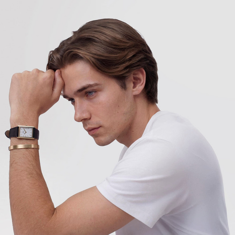 Daniel Wellington Bound Black Lizard Blanc Guilloché Montre Unisexe DW00100899-zoom-